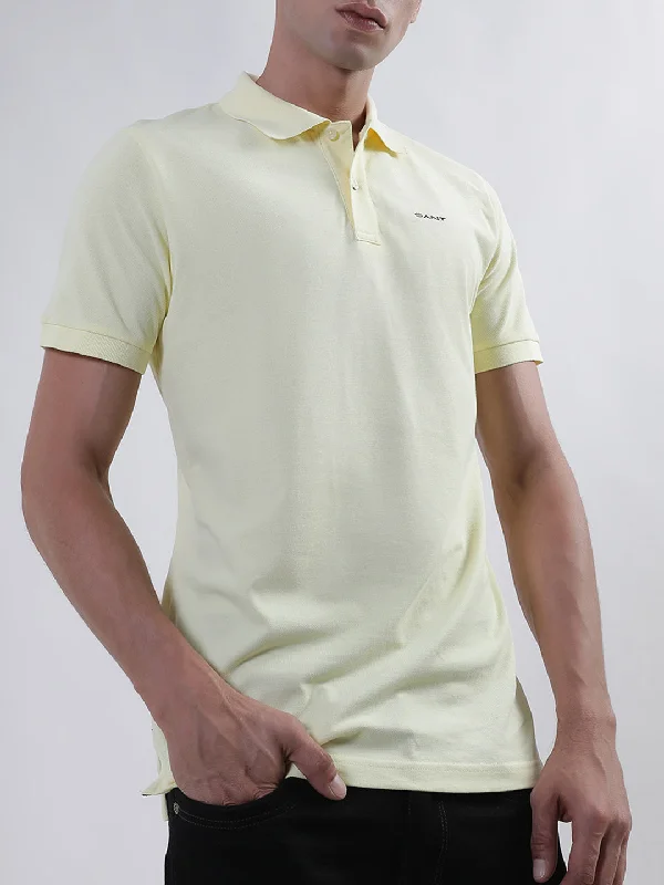 Men's Coats with Modern CutsGant Yellow Regular Fit Polo T-Shirt