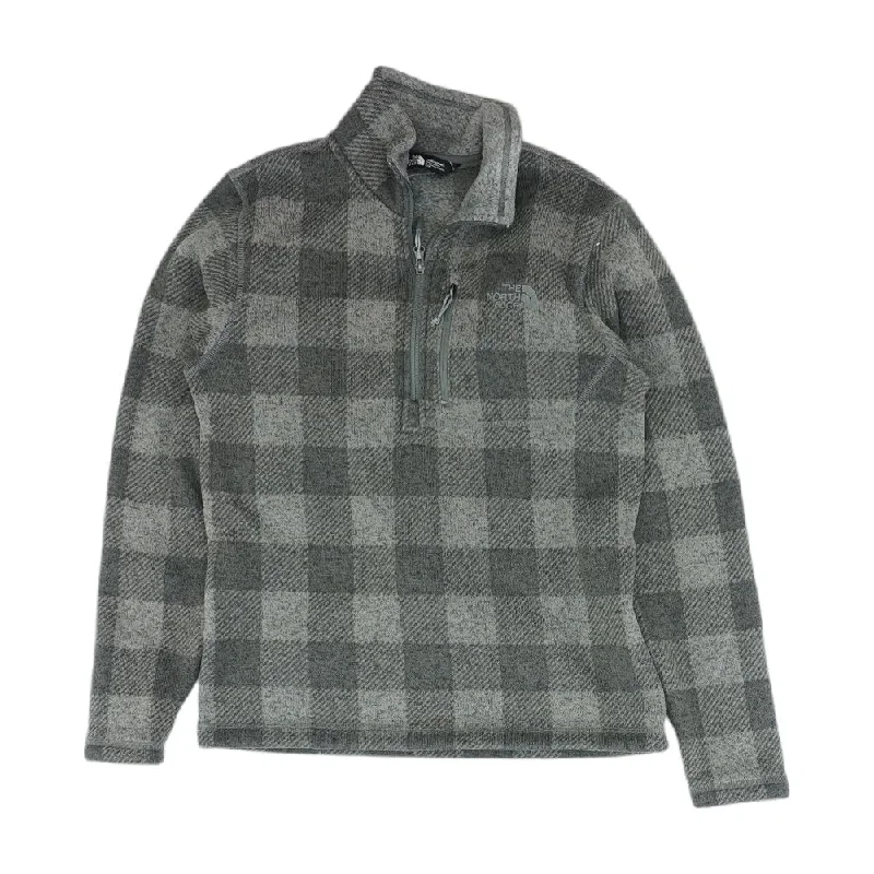 Essential Men's Puffer JacketsGray Check 1/4 Zip Pullover