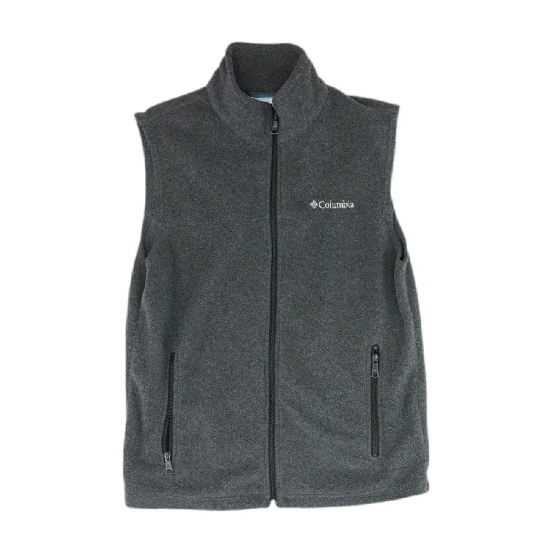 Men's Coats for Winter SportsGray Solid Fleece Vest