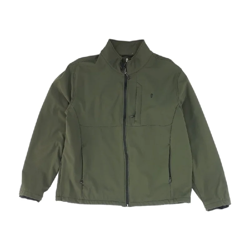 Waterproof Men's ParkasGreen Solid Jacket