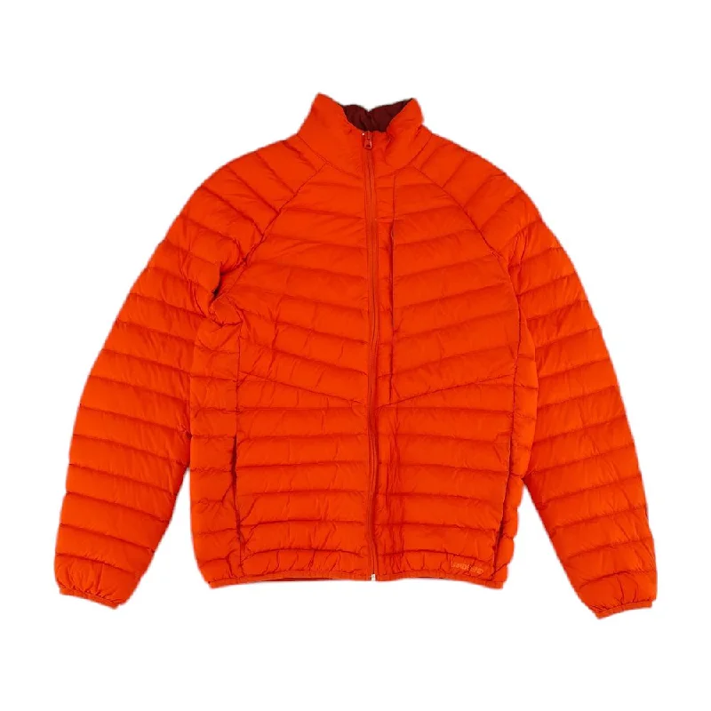 Waterproof Men's ParkasOrange Solid Puffer Jacket