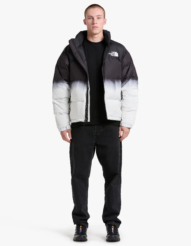 Men's Coats with Inner PocketsMens 1996 Nuptse Dipdye Jacket - TNF Black Dip Dye