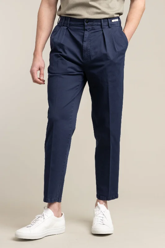 Men's Pants with Flat-Front DesignsGarment-Dyed Navy Charlie Pants