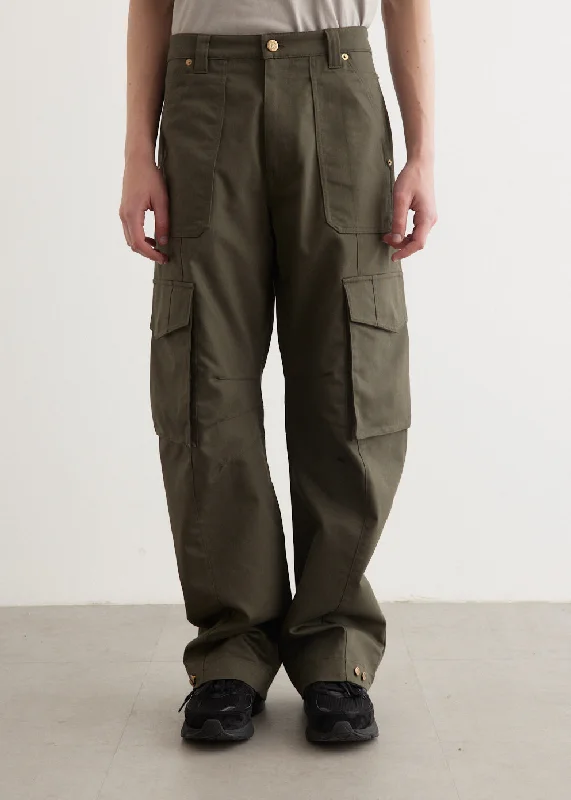 Men's Pants with Contrast Fabric PanelsCargo Pants