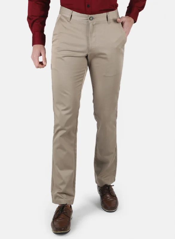 Men's Pants with Shallow PocketsMen Khaki Regular Fit Trouser