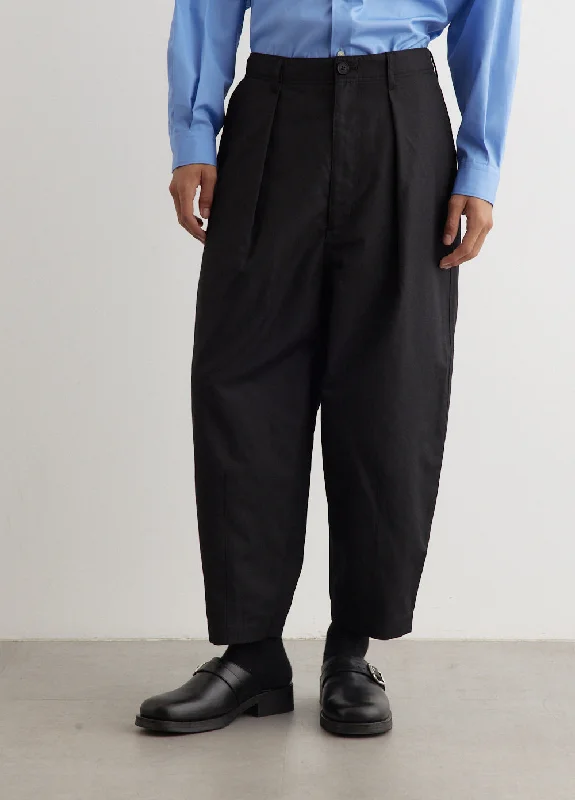 Men's Pants with Pleated FrontsPolyester Ramie Twill Pants